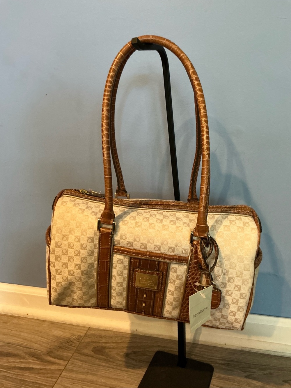 NWT Liz Claiborne Monogram Shoulder Bag